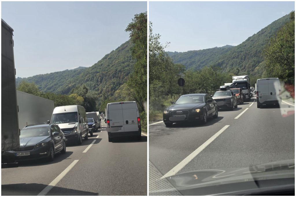 Mașini avariate după accident pe DN 7, Valea Oltului Mașini avariate după accident pe DN 7, Valea Oltului