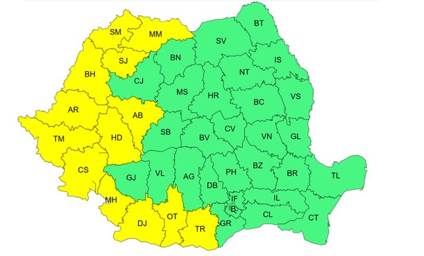Soare puternic peste câmpuri în Banat, temperaturi ridicate