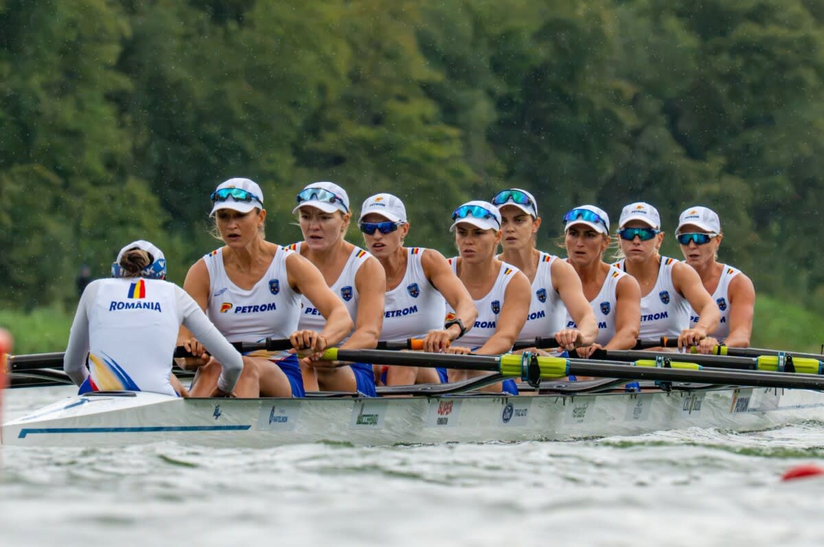 România a câștigat aur și record mondial la Amsterdam în proba de 8+1 feminin