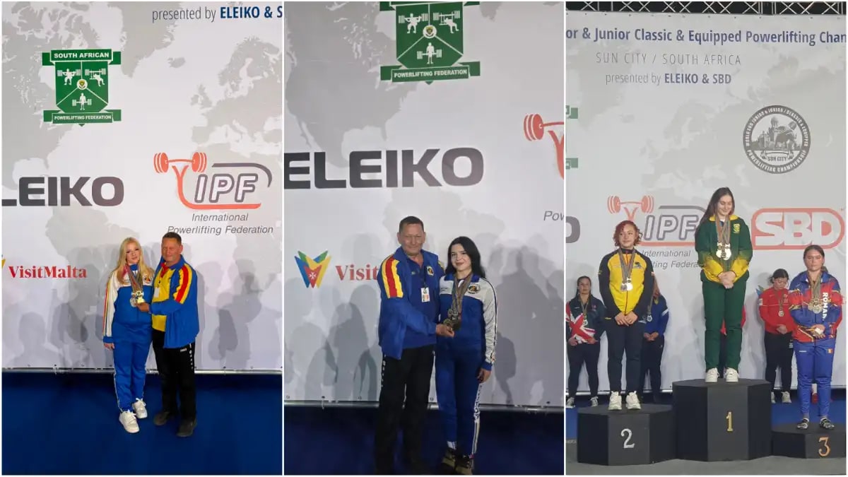 Sportivele CS Unirea Alba Iulia obțin două medalii de aur la Campionatul Mondial Powerlifting 2026 din Africa de Sud