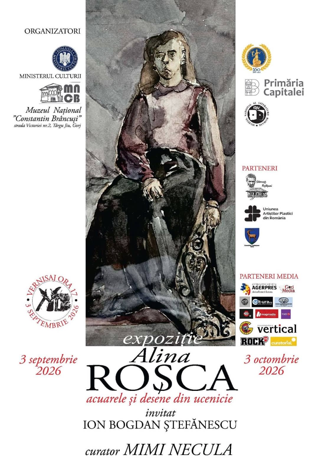 Muzeul Constantin Brâncuși din Târgu Jiu organizează expoziții, recital și lansare de proiect video în septembrie 2026