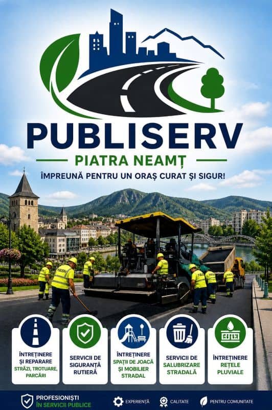 Lucrări de infrastructură în Piatra Neamț, muncitori și utilaje Lucrări de infrastructură în Piatra Neamț, muncitori și utilaje
