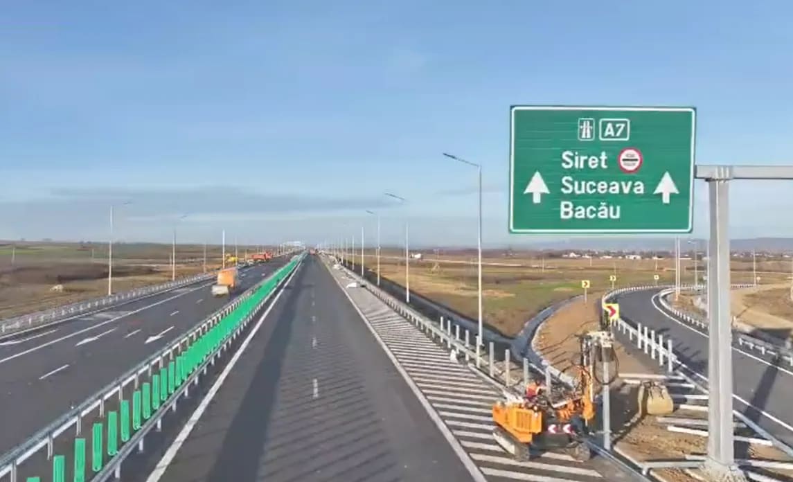 (VIDEO) A7 ajunge la Bacău: deschiderea primilor 47 km și problemele rămase pe autostrada spre Pașcani