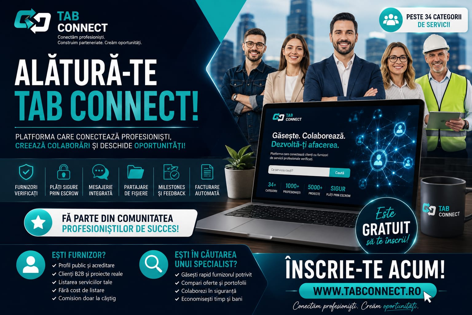TAB CONNECT – platforma care simplifică găsirea serviciilor și conectează clienții cu furnizorii verificați