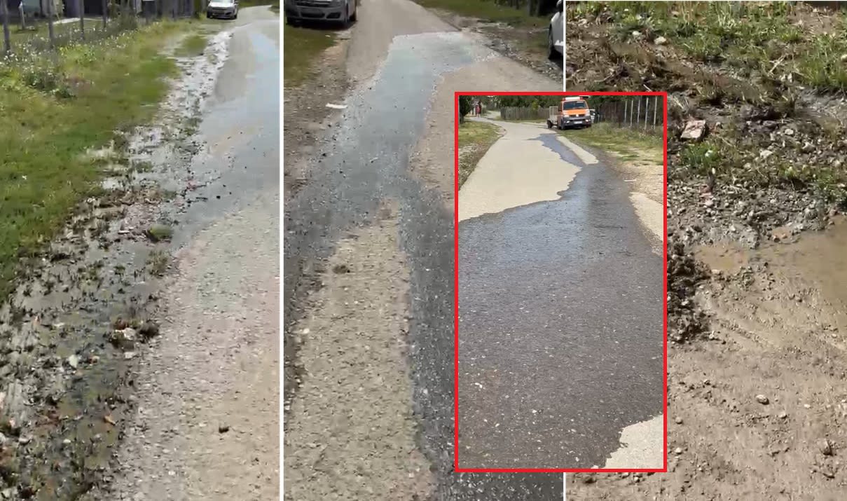 Patru avarii pe 30 de metri în satul Popești, Podenii Noi. Apa curge pe stradă, în timp ce unii localnici nu au apă la robinet