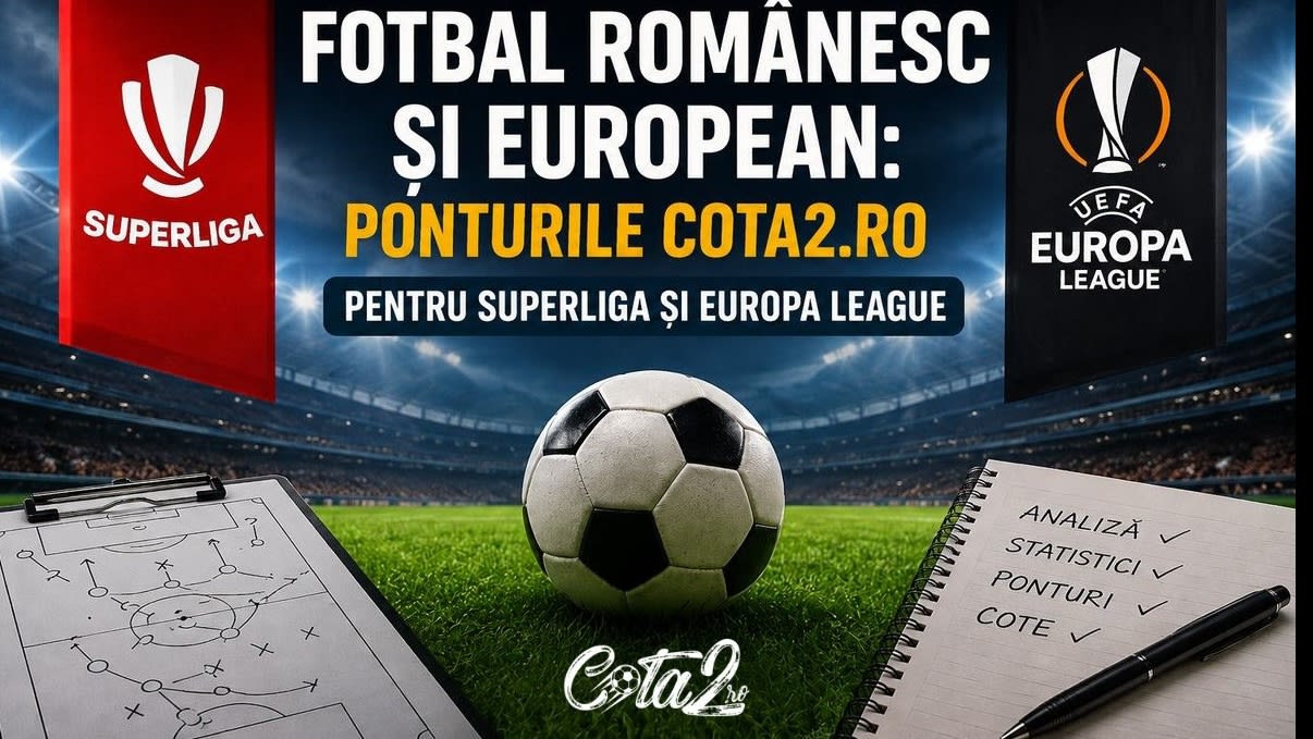 Fotbal românesc și european: ponturile Cota2.ro pentru SuperLiga și Europa League