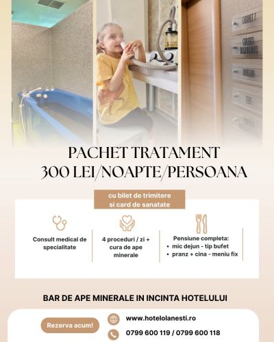 Recuperare medicală și tratamente balneare la Hotel Olănești & Spa Medical