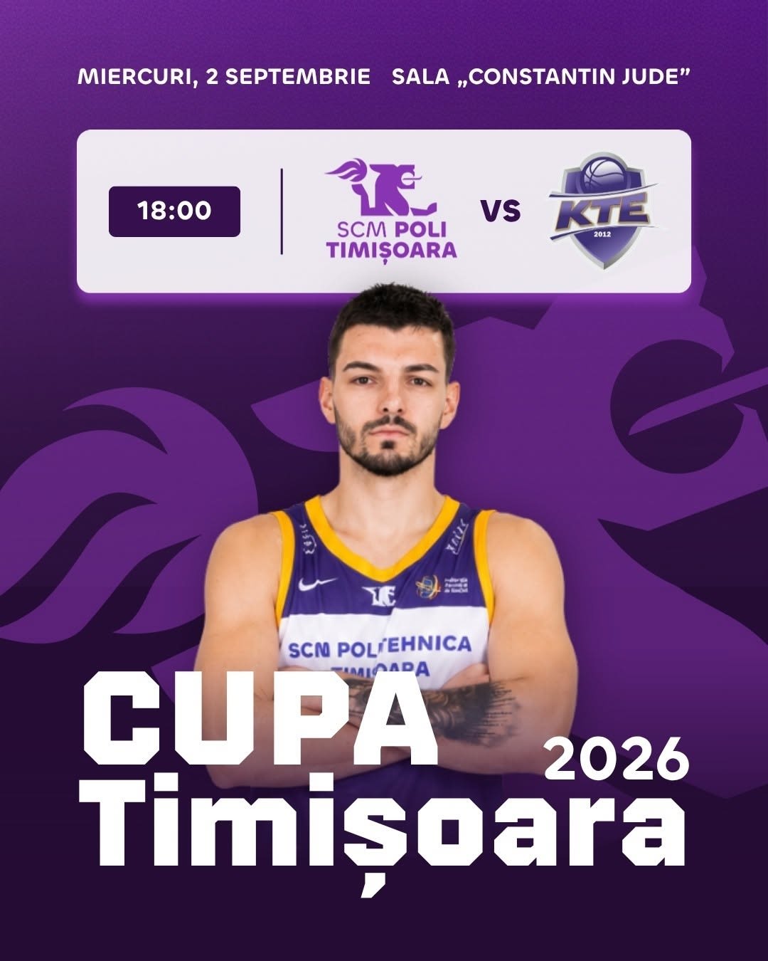 Meci de baschet la sala Constantin Jude din Timișoara