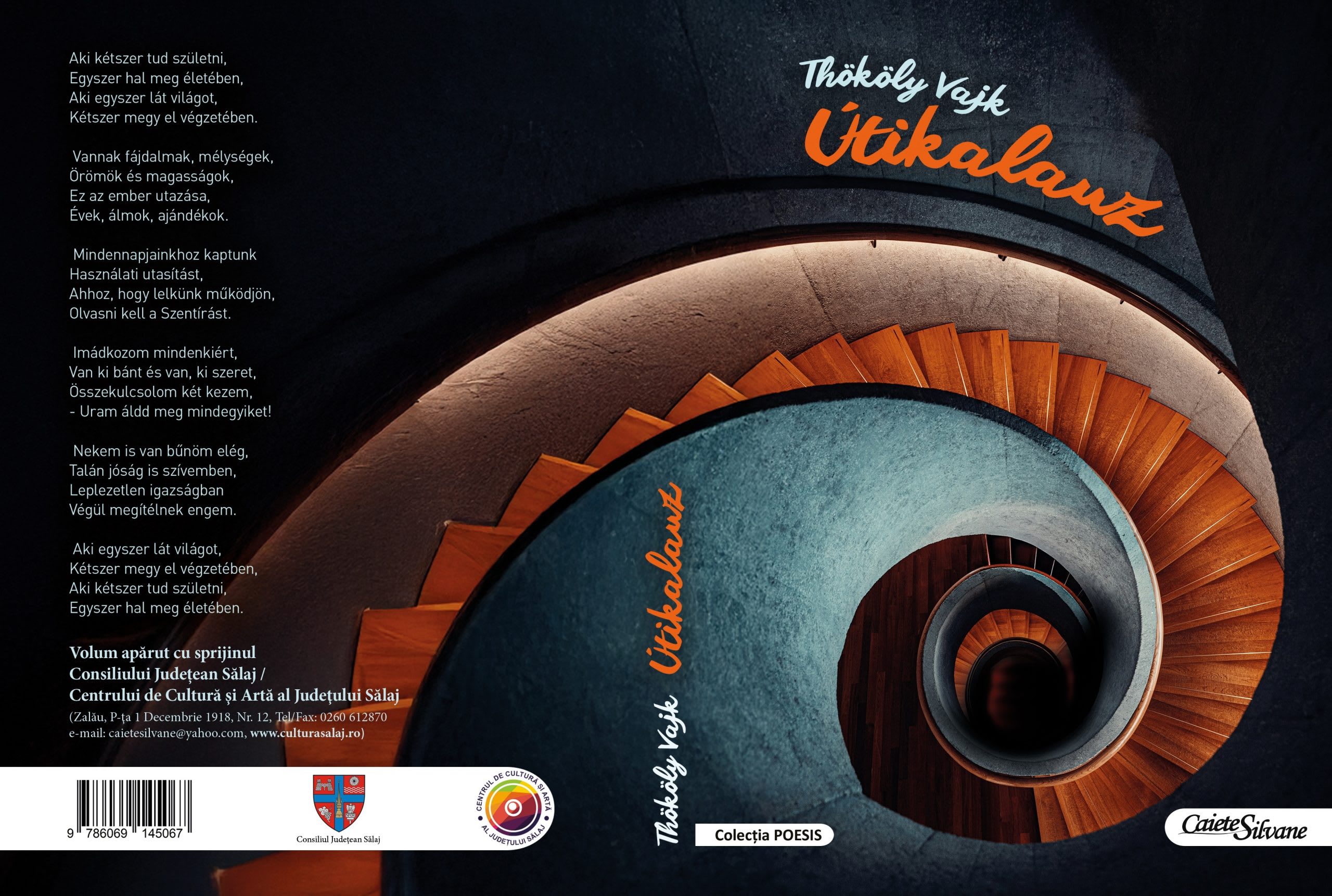 Copertă volum poezie Thököly Vajk „Útikalauz”