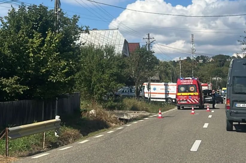 Accident rutier pe DN2G între Moinești și Bacău, zona Scorțeni