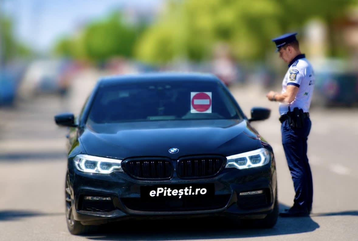Un șofer beat în Pitești! A fost depistat cu alcoolemie peste limită