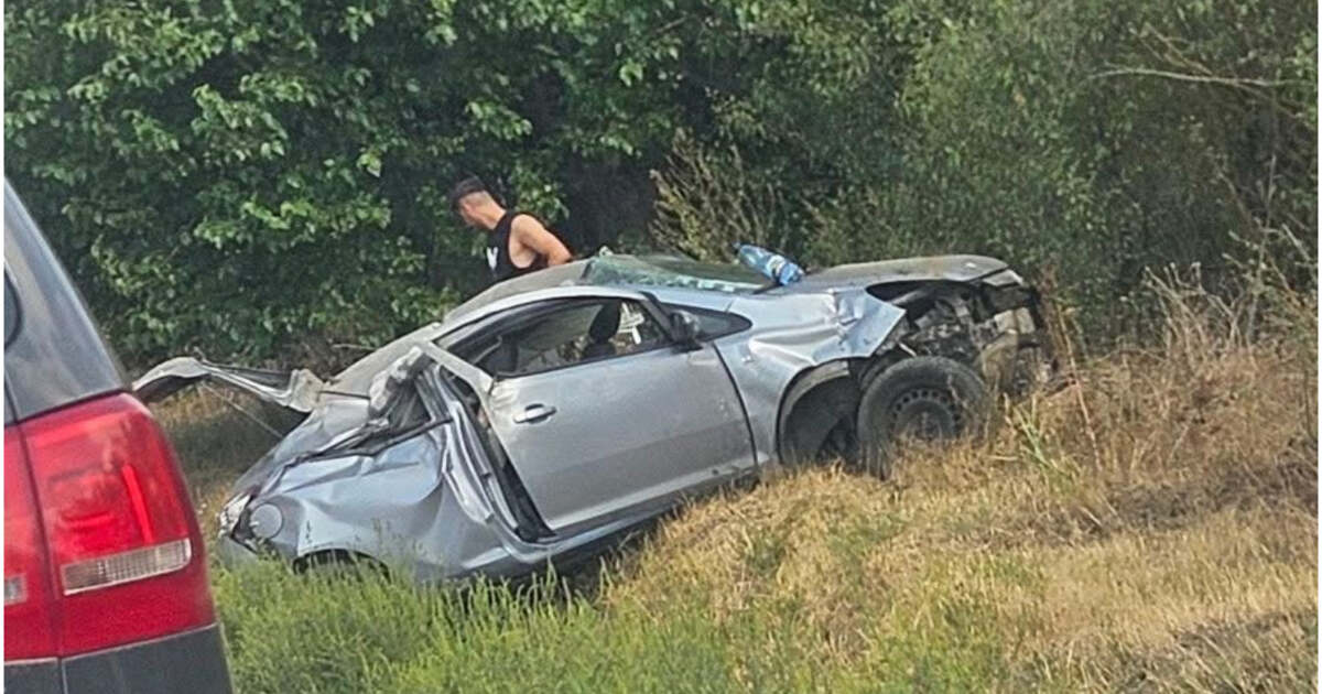 Accident între Horia și Șiria: victimă încarcerată extrasă de pompieri