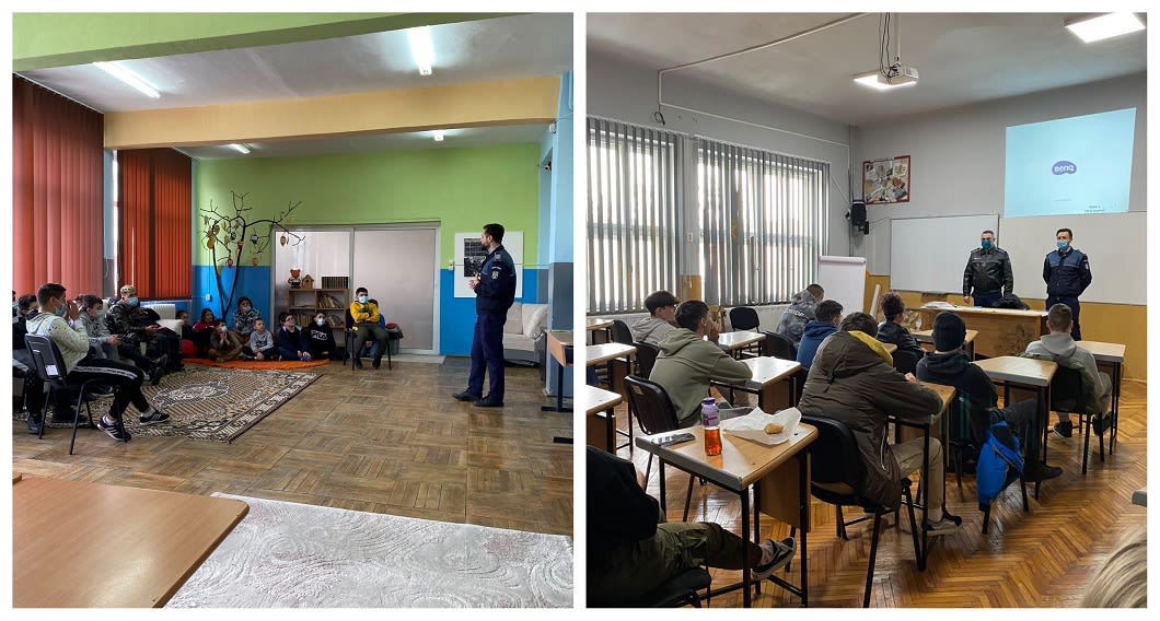 Polițiștii din Arad au organizat campanii de prevenire a bullying-ului și teribilismului în școli