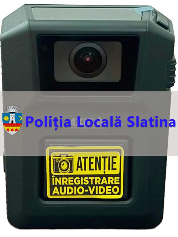 Polițiști locali cu camere Bodycam în timpul intervenției Polițiști locali cu camere Bodycam în timpul intervenției