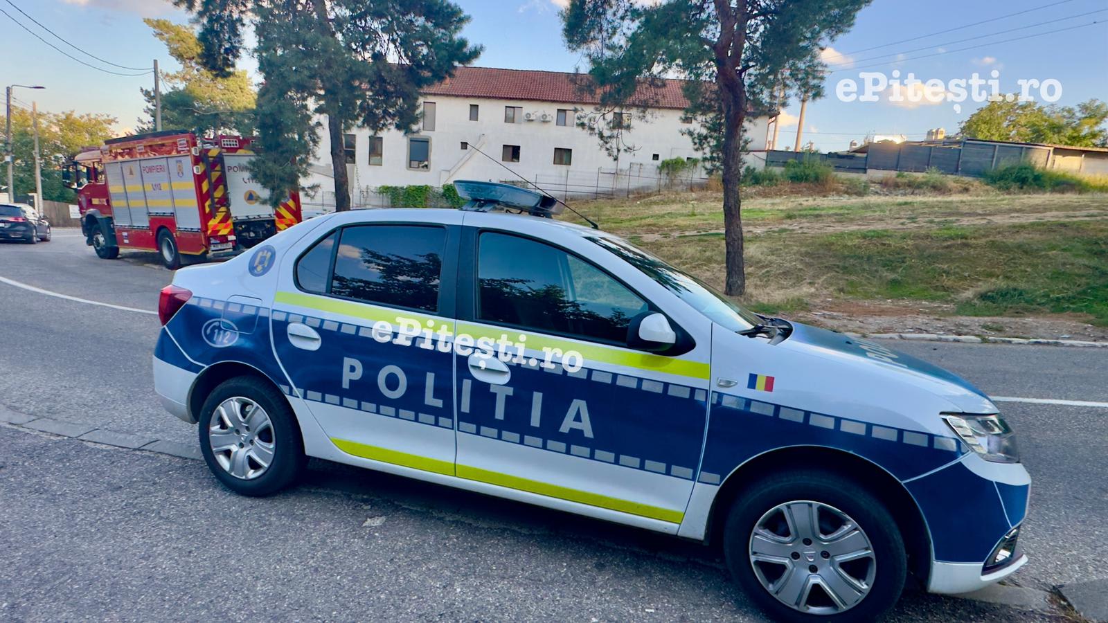 Un accident rutier în Argeș: un autoturism a părăsit partea carosabilă