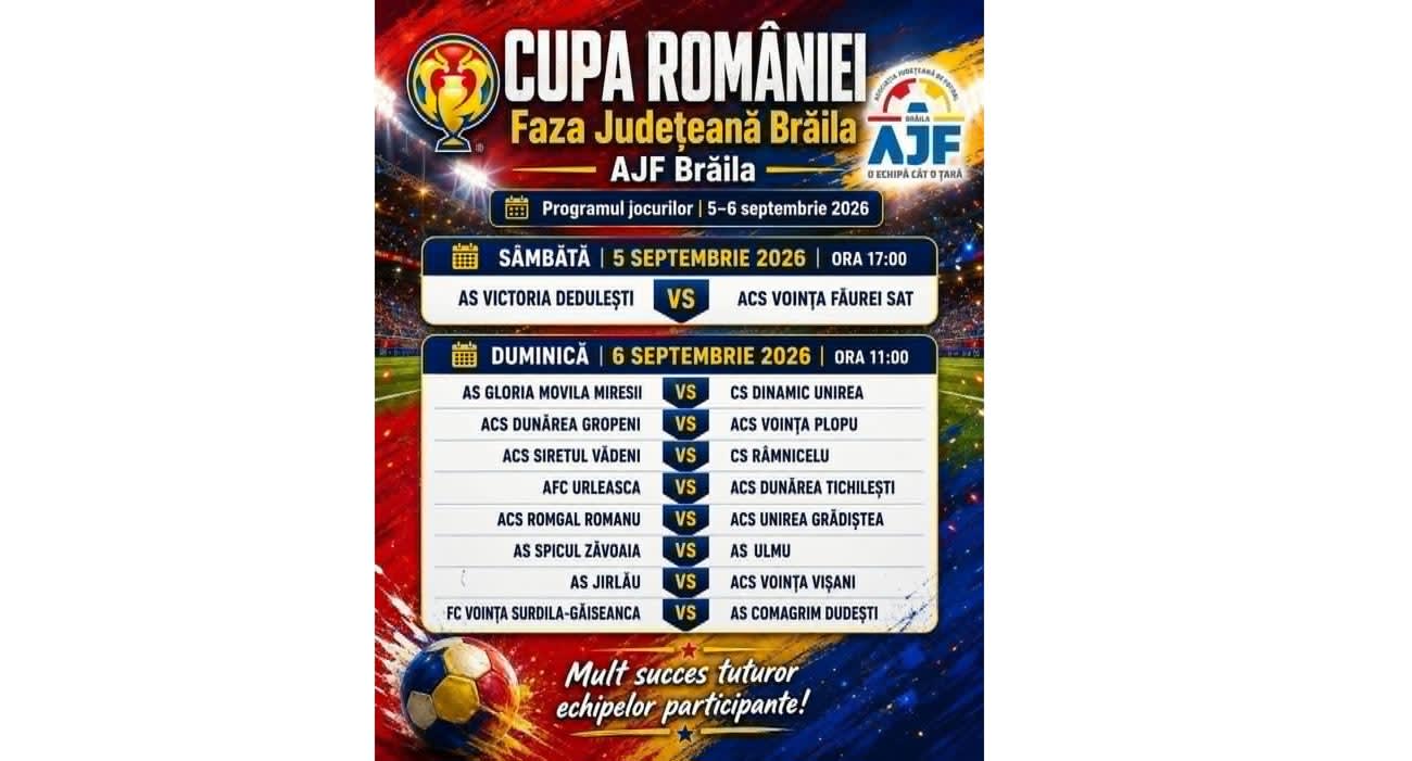 Cupa României, faza județeană începe cu primul meci sâmbătă