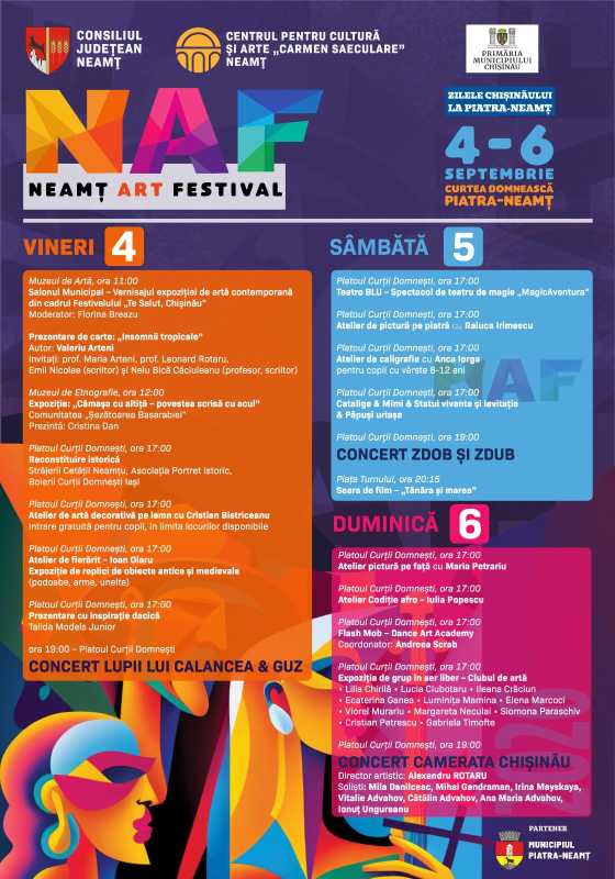 Festivalul 'Neamț Art' aduce Zdob și Zdub și Lupii lui Calancea la Piatra-Neamț