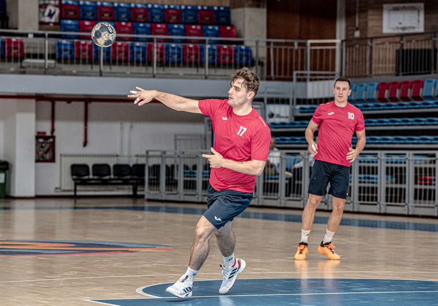 echipă de handbal masculin în timpul unui meci echipă de handbal masculin în timpul unui meci