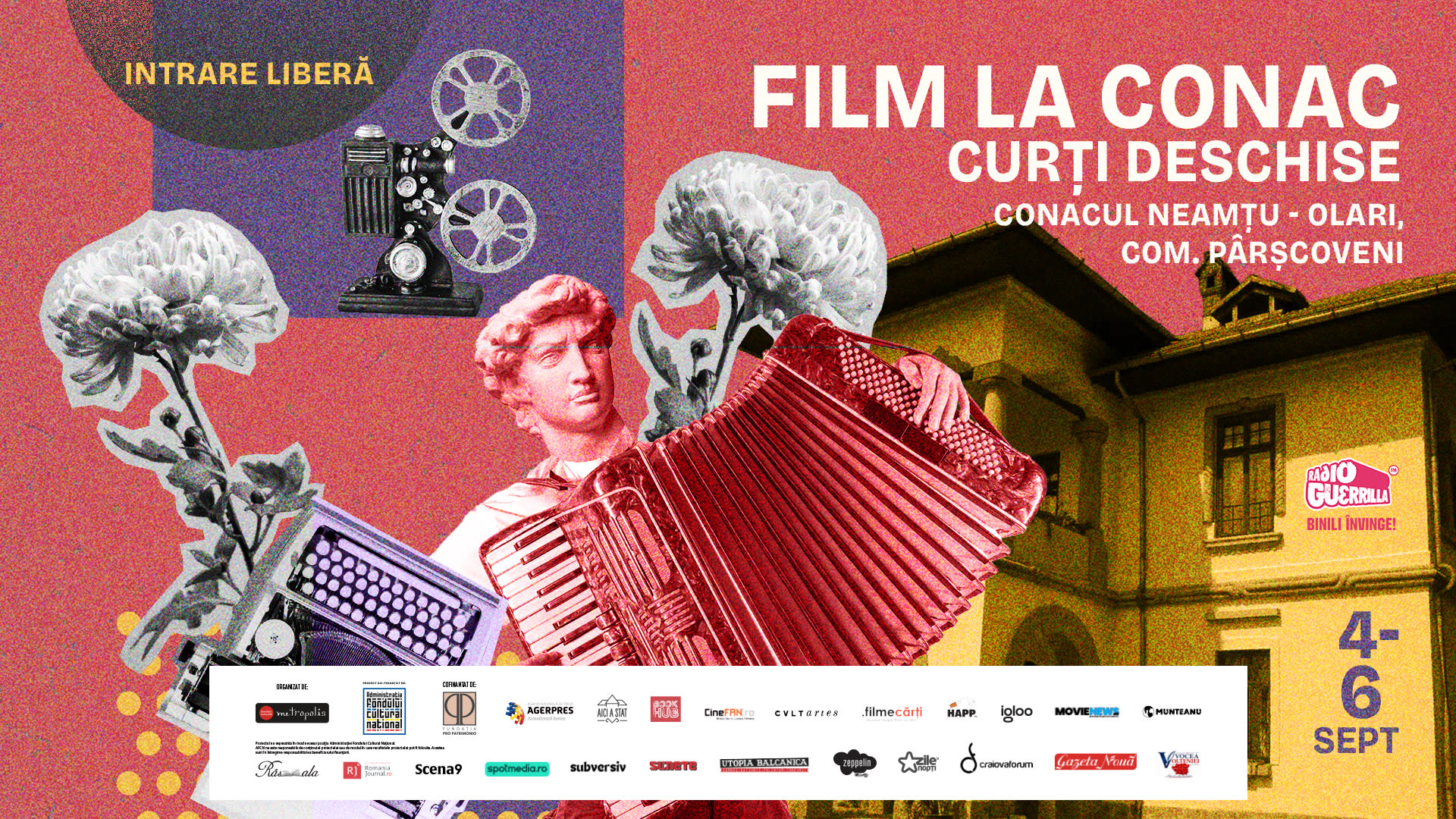 Conacul Neamțu din Olt găzduiește festival cultural cu filme și muzică