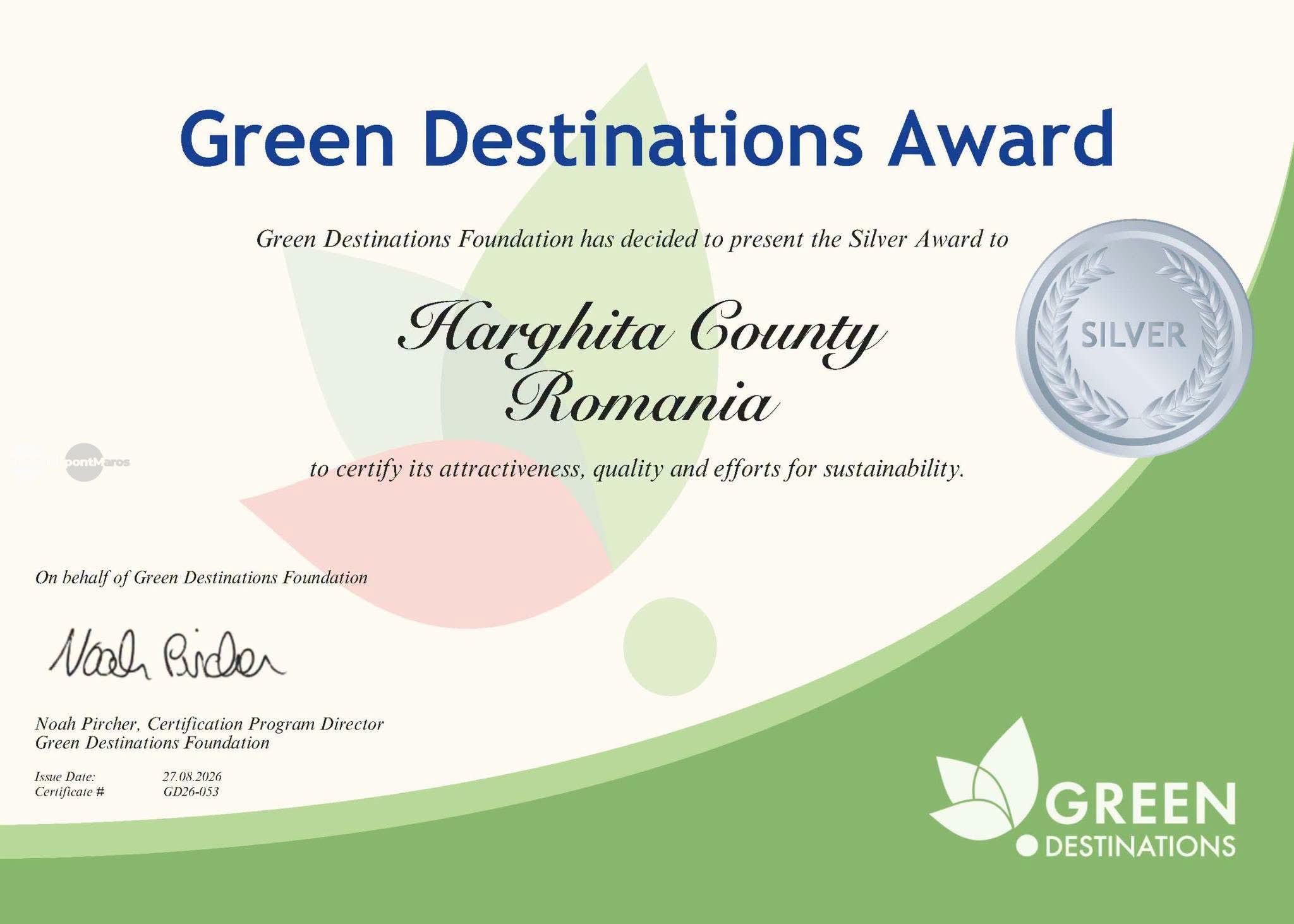 Harghita devine prima regiune din România cu certificare Green Destinations Silver Award