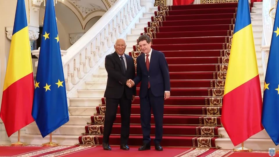 Nicușor Dan și António Costa, declarații la Palatul Cotroceni