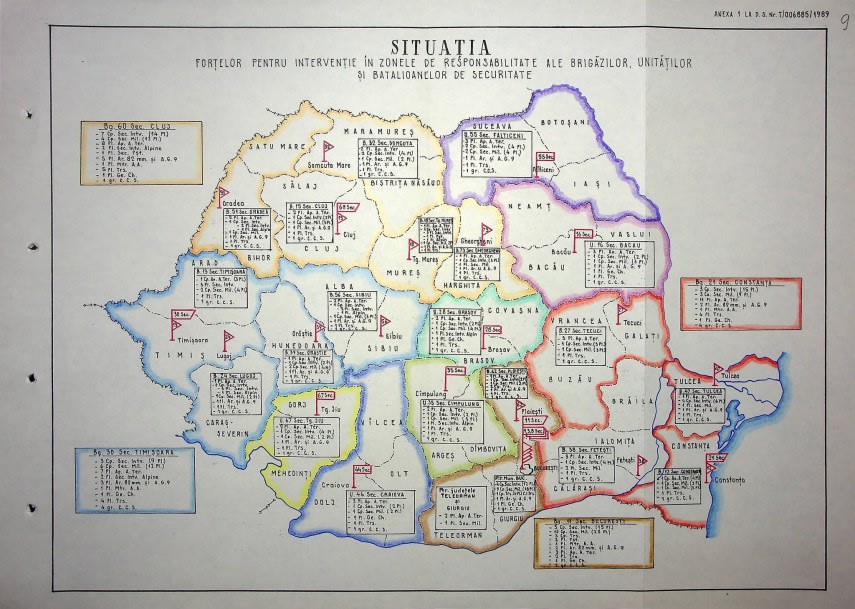 armată de intervenție, echipament militar, Trupe de Securitate 1989