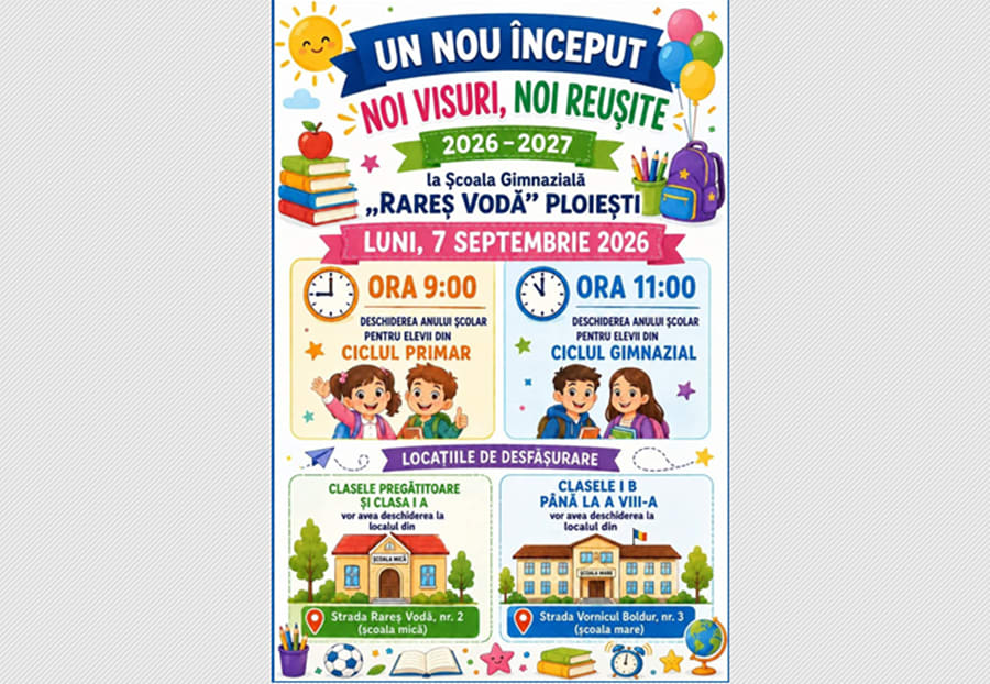 Elevii din Ploiești încep anul școlar cu mesaj de încurajare pentru succes