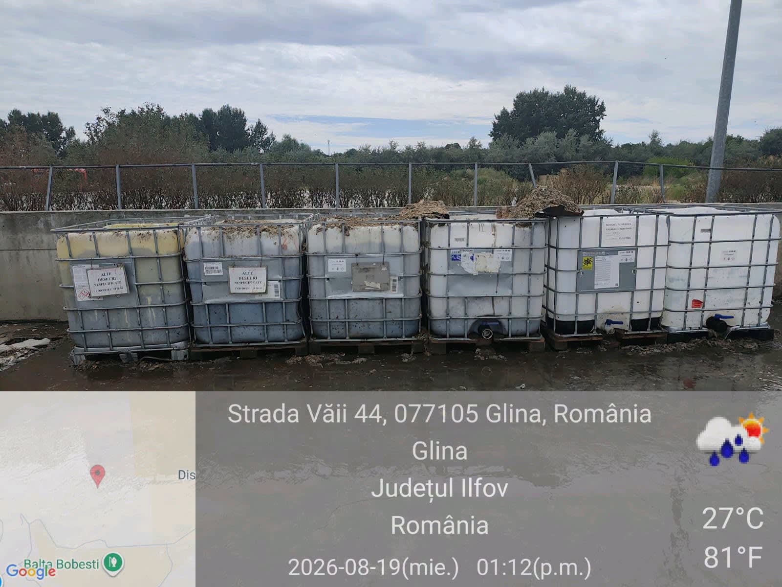 stație de epurare Glina și depozit Vidra, disconfort olfactiv stație de epurare Glina și depozit Vidra, disconfort olfactiv