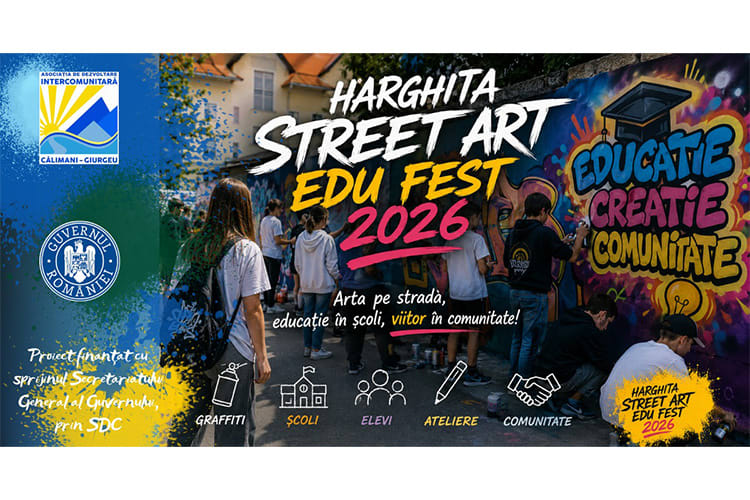 Harghita Street Art EDU Fest aduce arta urbană în școlile din opt comunități