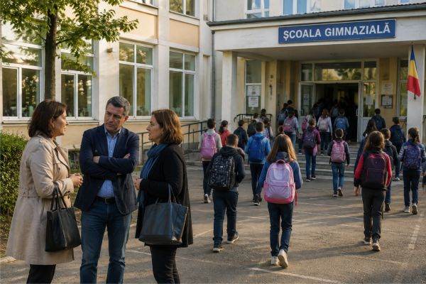 clasă școlară în județul Sălaj, elevi și profesori clasă școlară în județul Sălaj, elevi și profesori