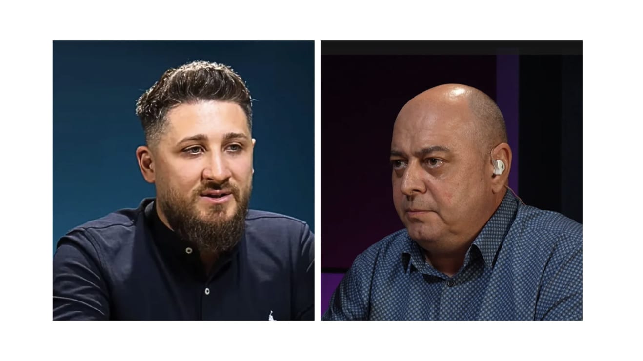consultant și oficiali în studio, discuție despre fonduri europene