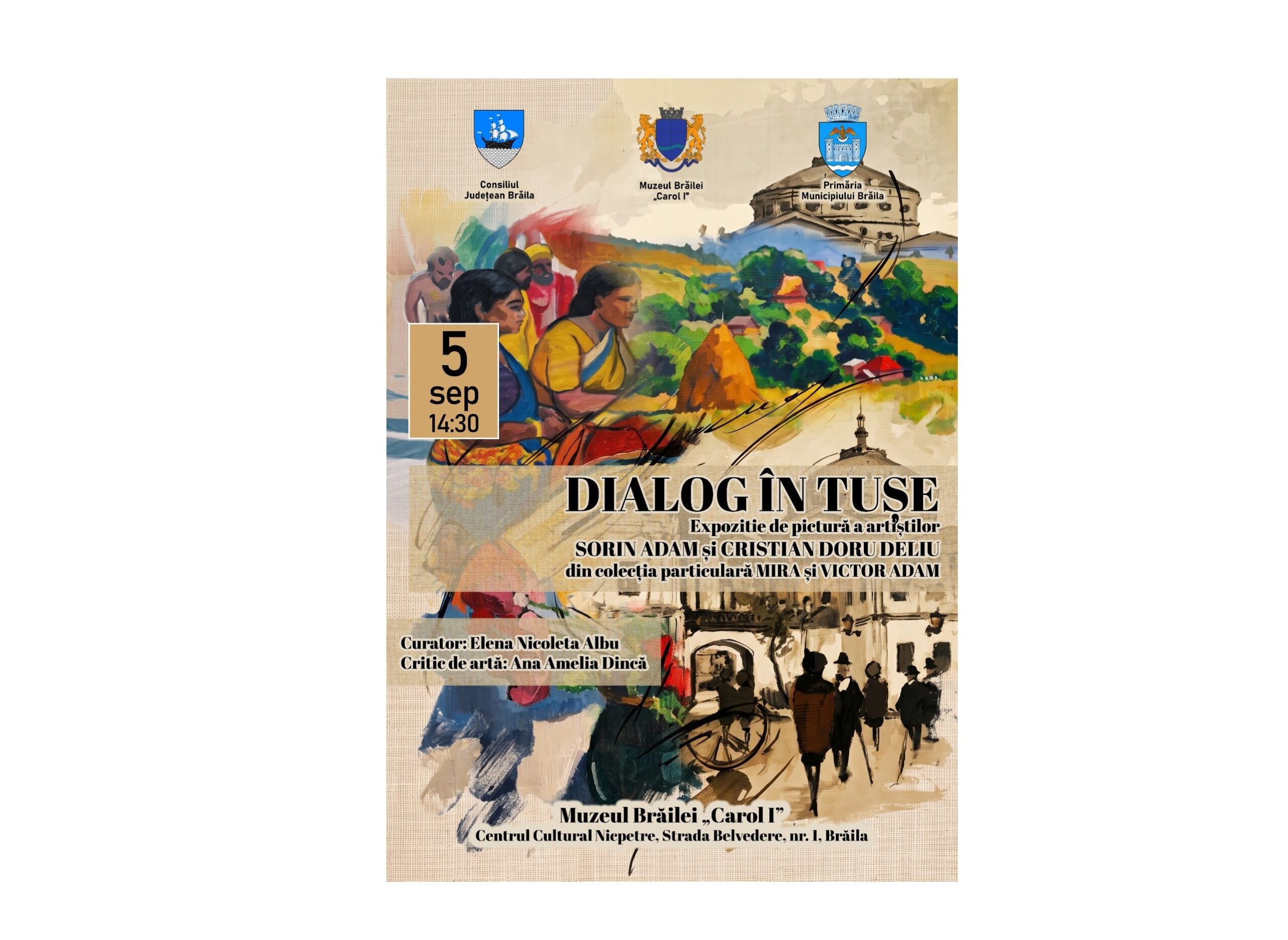 Vernisaj expoziție de pictură la Brăila, artiști Sorin Adam și Cristian Doru Deliu Vernisaj expoziție de pictură la Brăila, artiști Sorin Adam și Cristian Doru Deliu