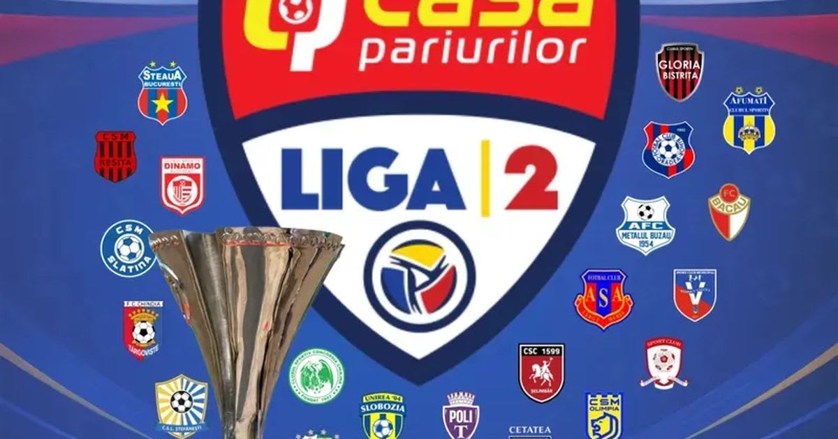 meci de fotbal Liga 2, scor 3-2, echipe în acțiune meci de fotbal Liga 2, scor 3-2, echipe în acțiune