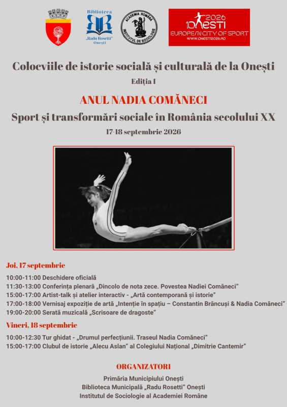 Sala de conferințe a colocviului Nadia Comăneci la Onești Sala de conferințe a colocviului Nadia Comăneci la Onești