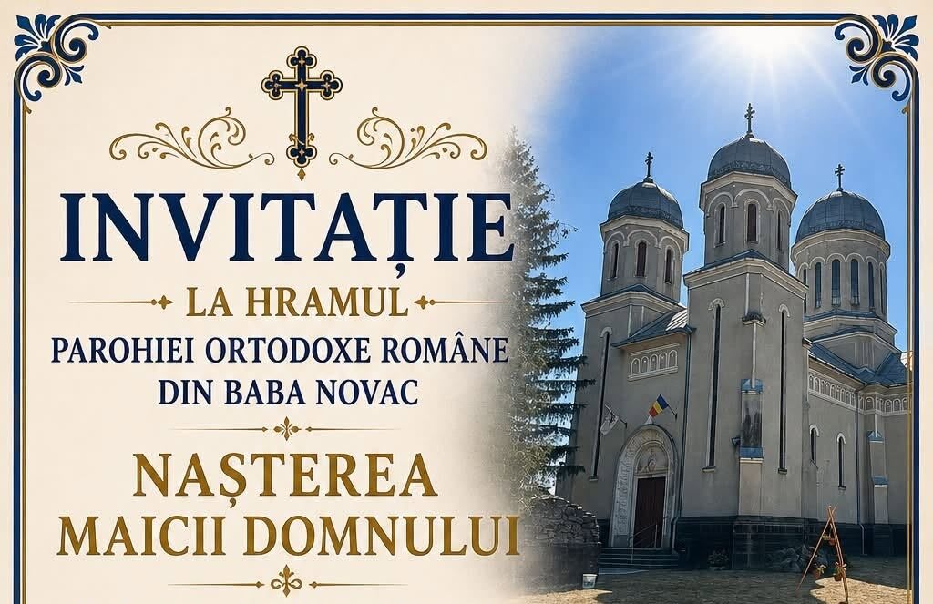 Parohia Ortodoxă Baba Novac își sărbătorește hramul pe 13 septembrie 2026