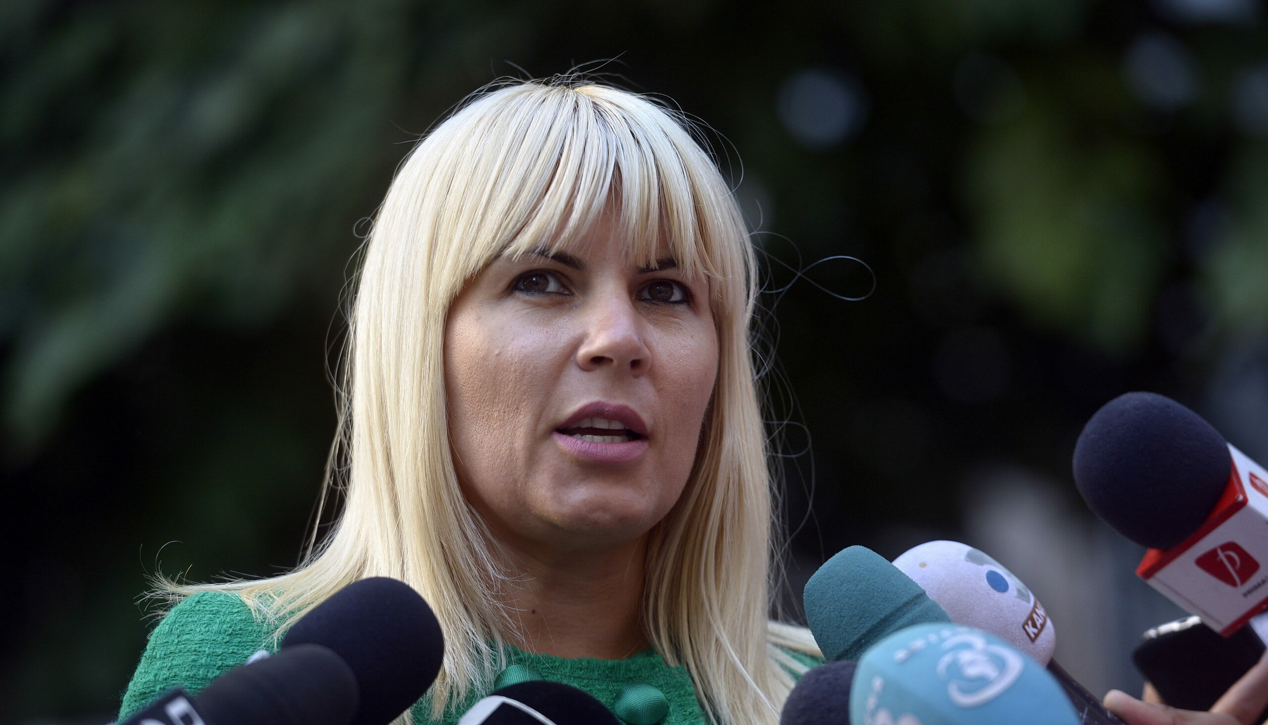 Elena Udrea în timpul unei declarații publice Elena Udrea în timpul unei declarații publice