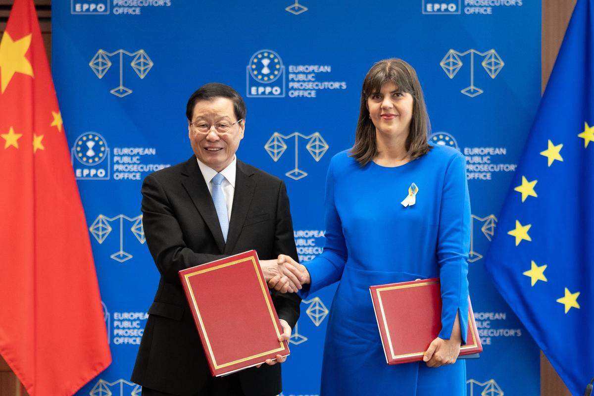 Parchetul European și Procuratura Chinei a semnat acord de cooperare judiciară