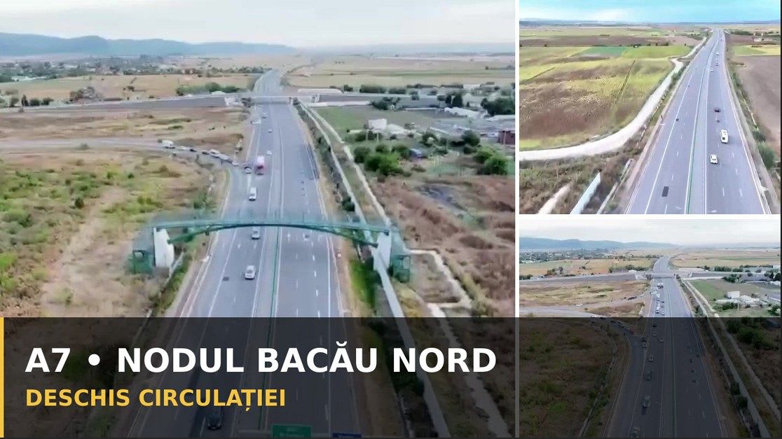 Nod rutier Bacău Nord, autostradă în construcție, trafic rutier Nod rutier Bacău Nord, autostradă în construcție, trafic rutier