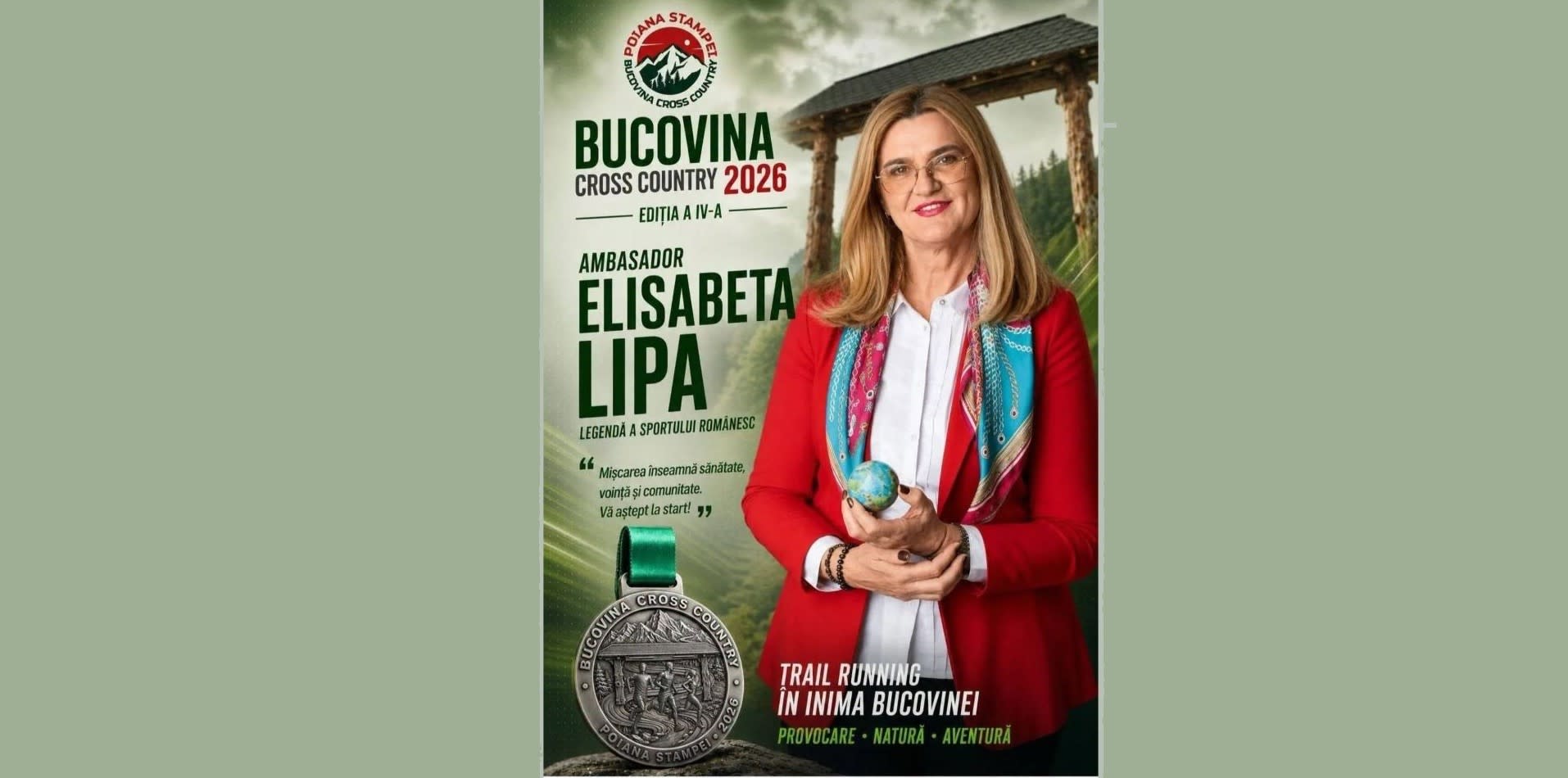Poiana Stampei devine, pe 17 octombrie, capitala alergării pentru copii cu Elisabeta Lipă ca ambasador