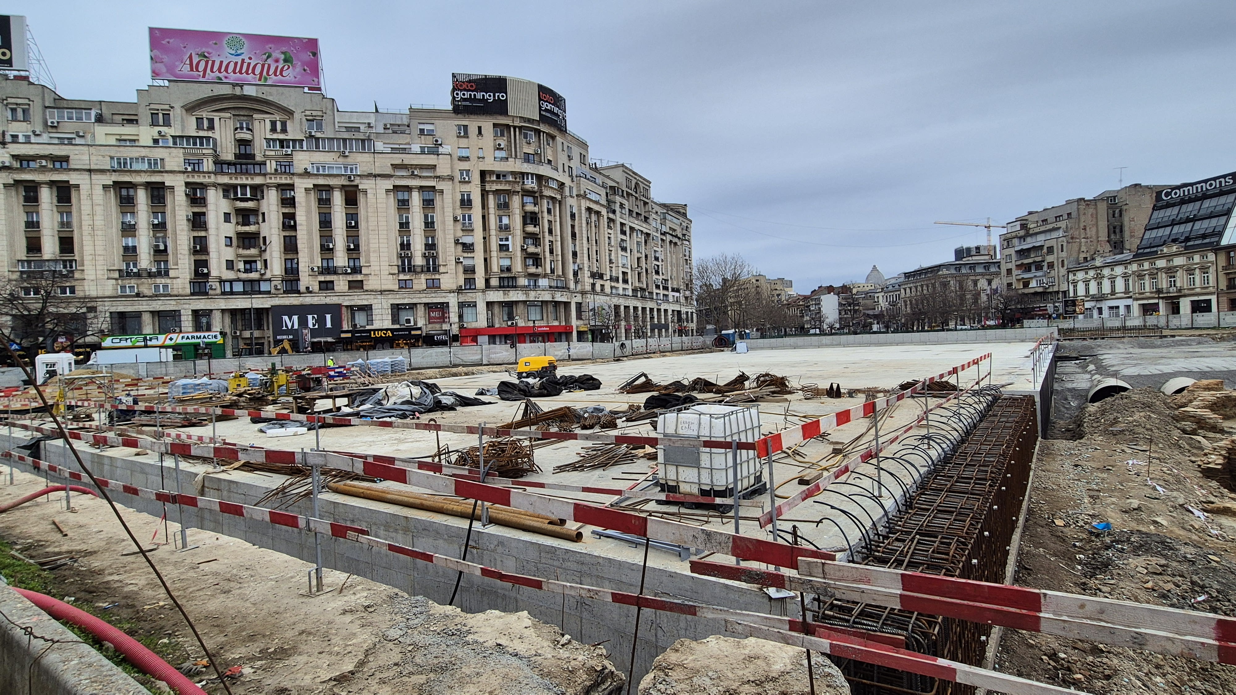 șantier reabilitare Piața Unirii București șantier reabilitare Piața Unirii București