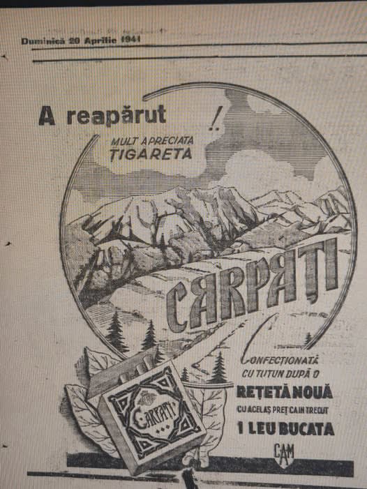 Țigara Carpați, reintrodusă în chioșcuri după decenii de absență