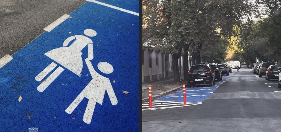 Zona de drop-off de la Colegiul Bănățean a fost finalizată înainte de începerea anului școlar