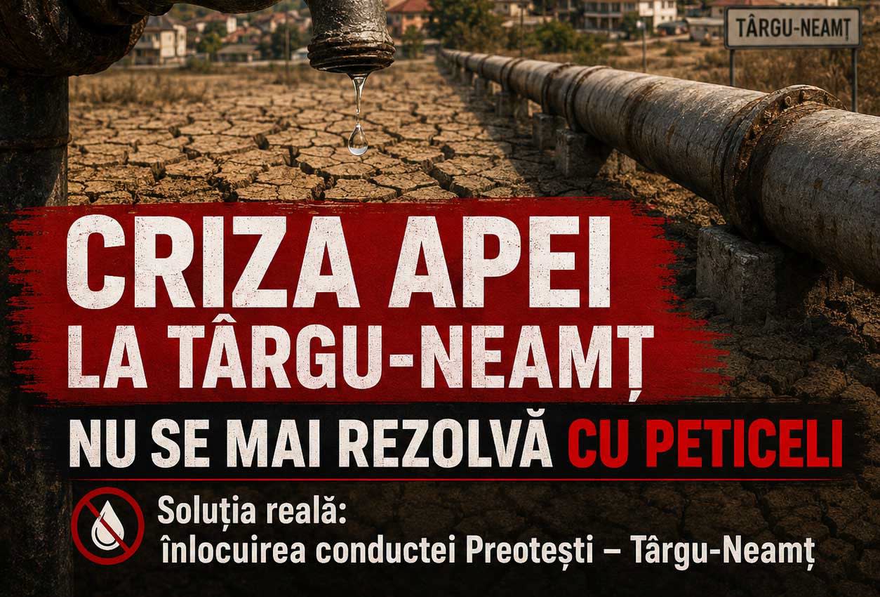 Criza apei din Târgu-Neamț persistă, autoritățile nu au fonduri suficiente