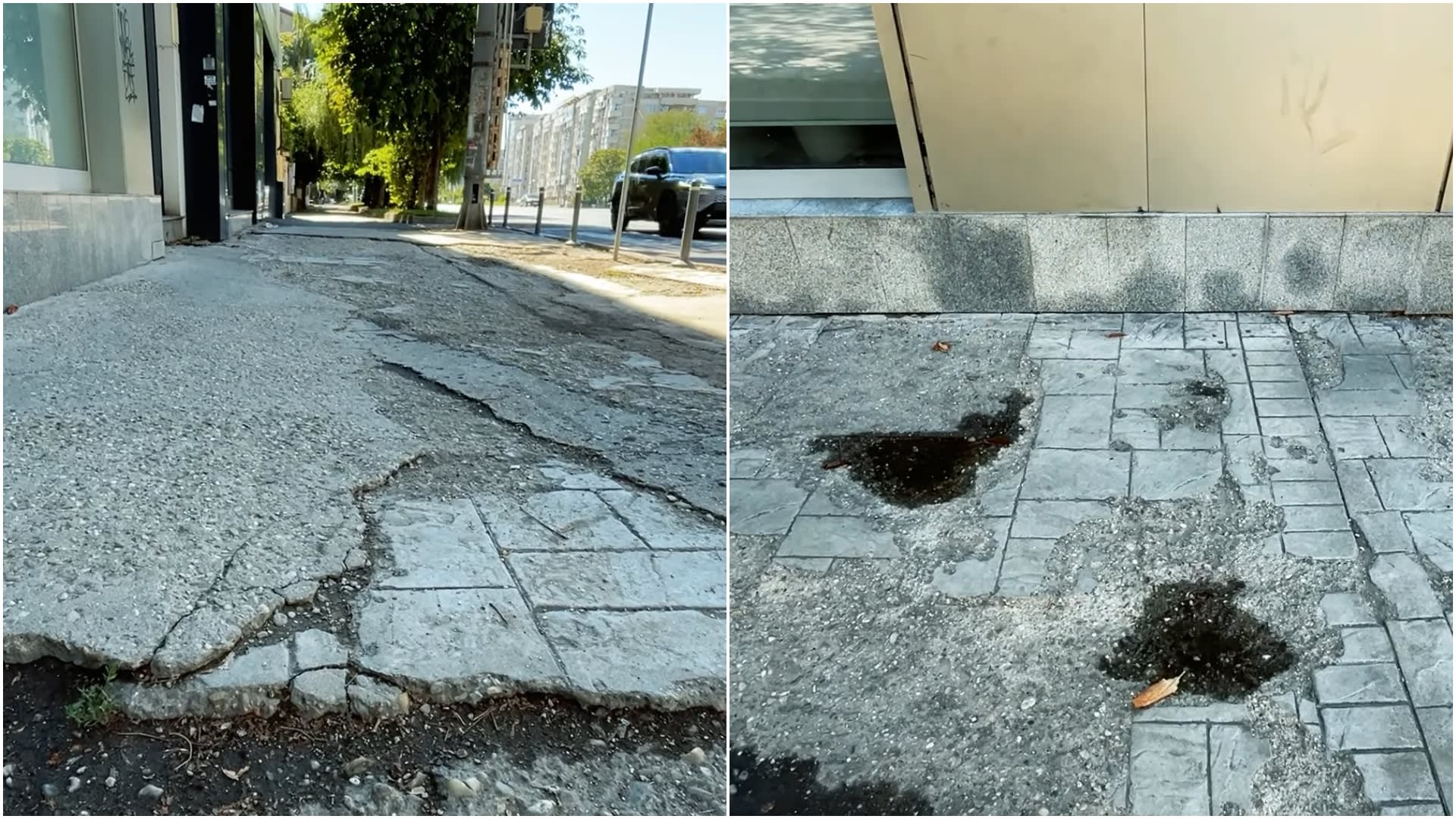 Trotuarul de pe Mihai Bravu din București, nepăsare de 13 ani
