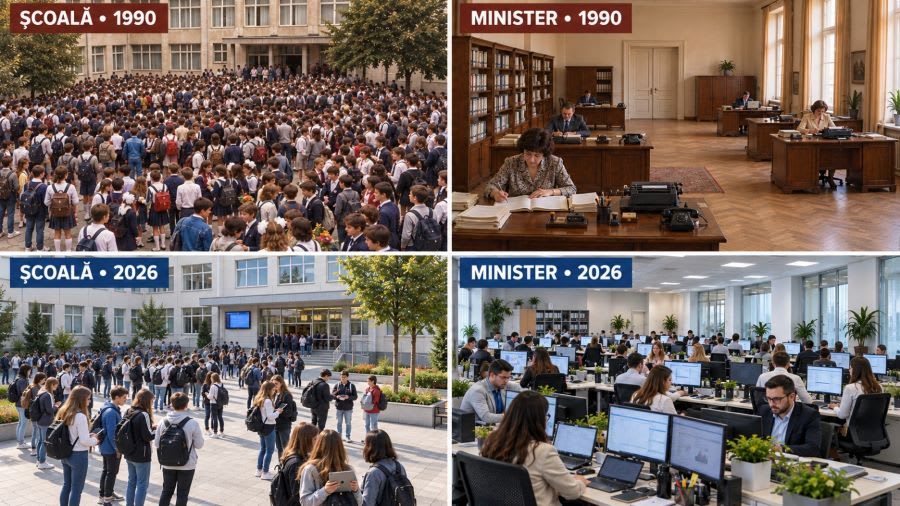 România a pierdut aproape două milioane de elevi, dar aparatul central al Educației a crescut de 2,4 ori - Sibiu 100