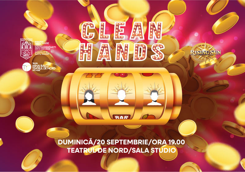 actorii pe scenă în spectacolul Clean Hands la Teatrul de Nord Satu Mare actorii pe scenă în spectacolul Clean Hands la Teatrul de Nord Satu Mare