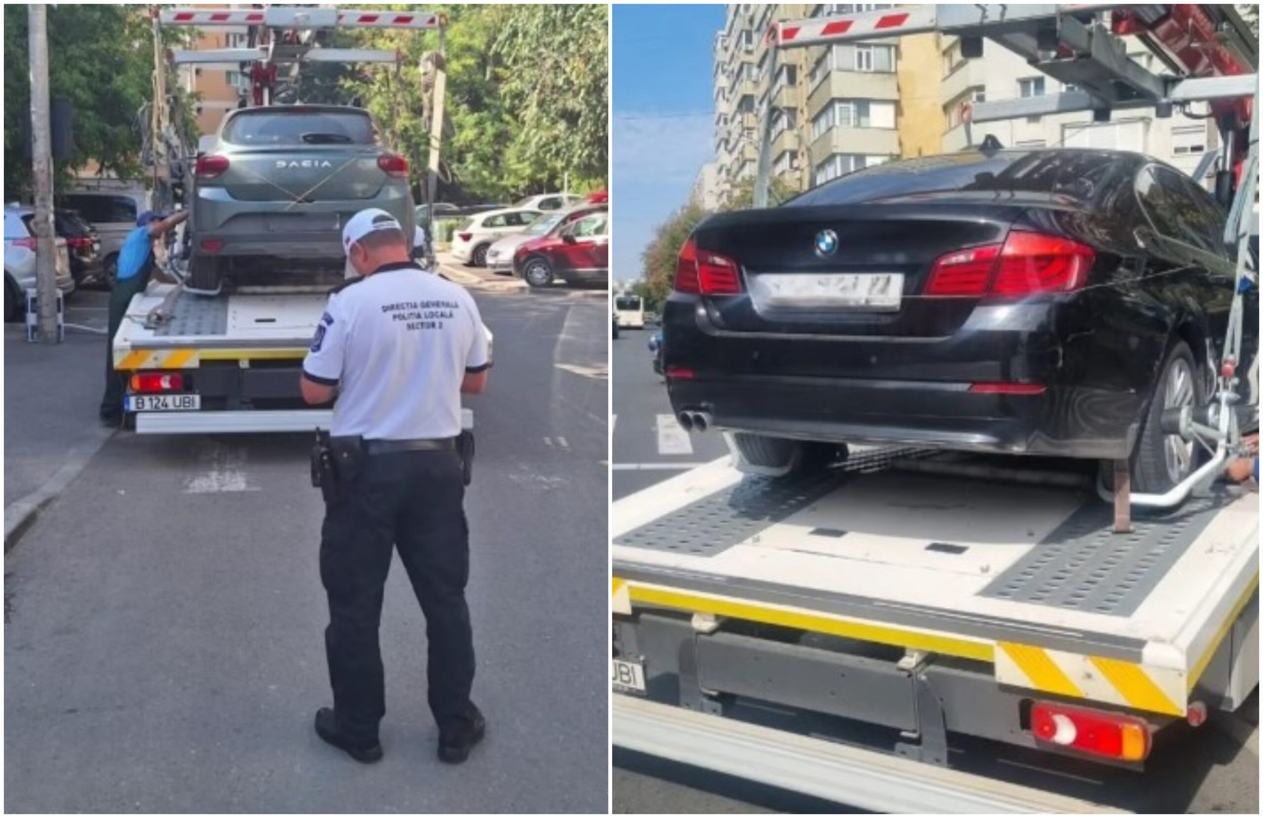 Poliția Locală Sector 2 verifică mașinile parcate neregulamentar, cu sprijinul Moșului