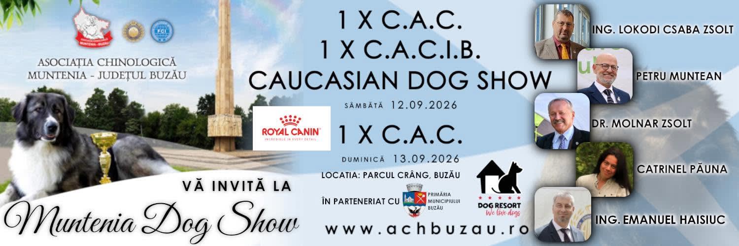 Muntenia Dog Show 2026 aduce două zile de competiții canine în Parcul Crâng din Buzău