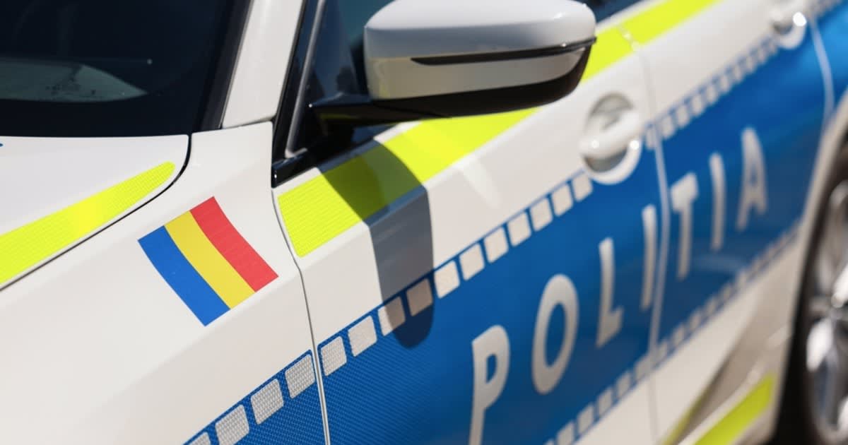 mașină poliție oprind un autoturism pe DN 22 mașină poliție oprind un autoturism pe DN 22
