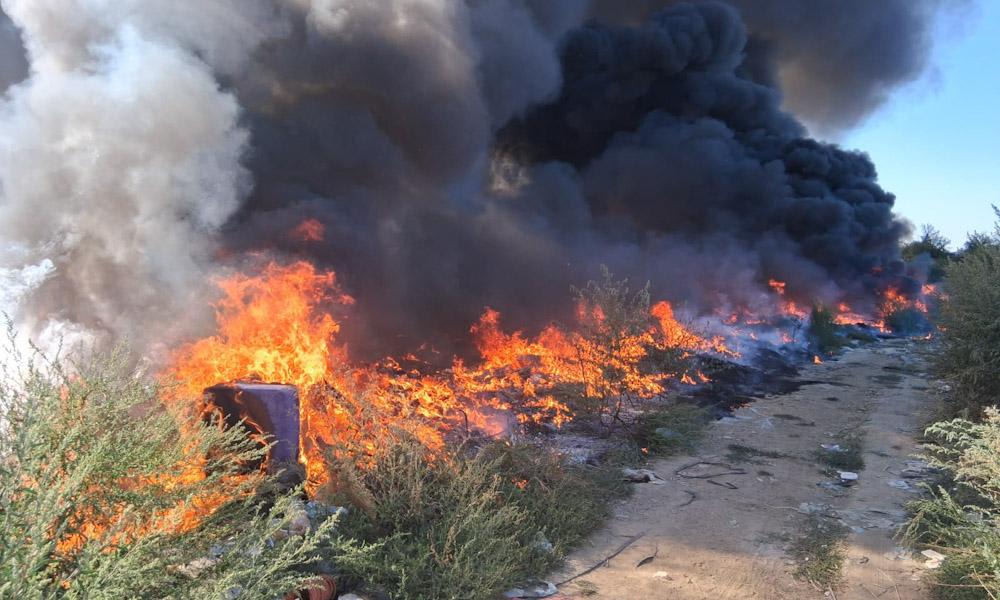 Un incendiu intenționat în Giurgiu a ars opt hectare de vegetație